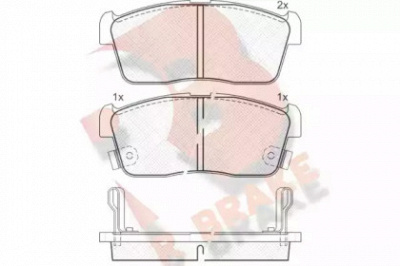 R BRAKE rb1452 -  Комплект тормозных колодок, дисковый тормоз